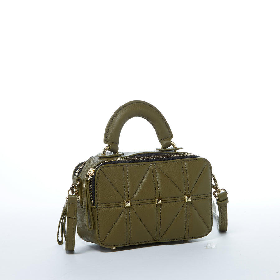 olive green leather purse