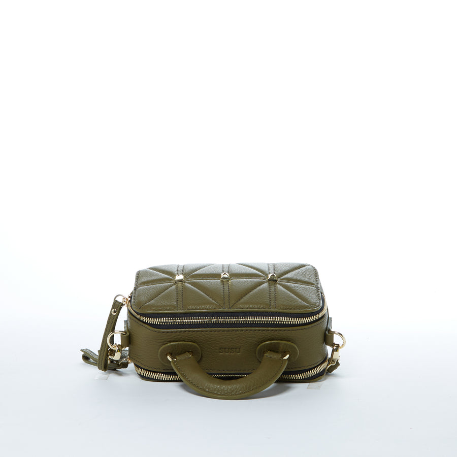 olive green leather purse | SUSU Handbags