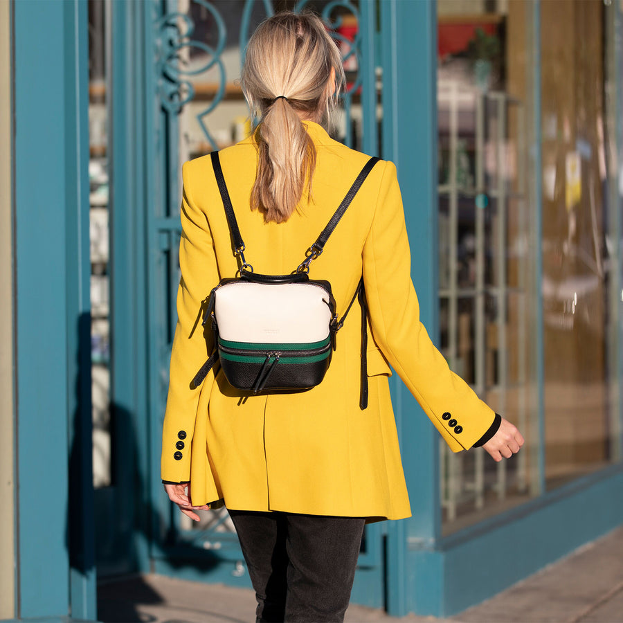 ashley pebble leather backpack Leather Backpack Purse for Women Convertible Crossbody Bag Medium Size with Front and Back Pockets