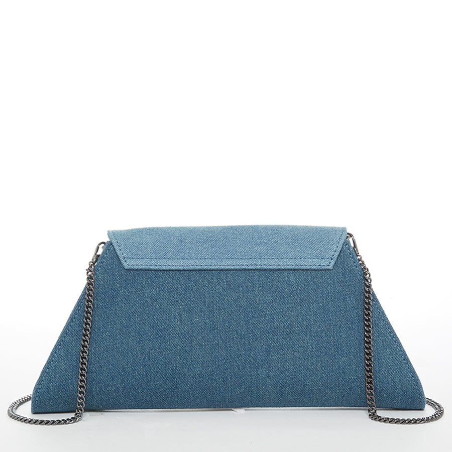 Two Tone Denim Clutch | SUSU Handbags