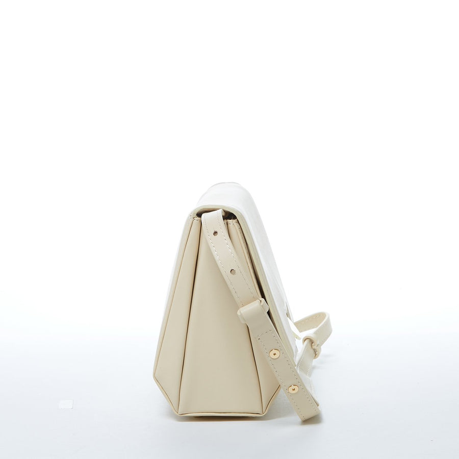 Off white Leather Saddle Bag | SUSU Handbags 