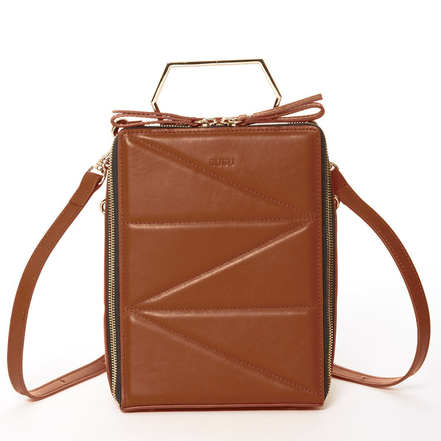 Brown leather backpack purse | SUSU Handbags