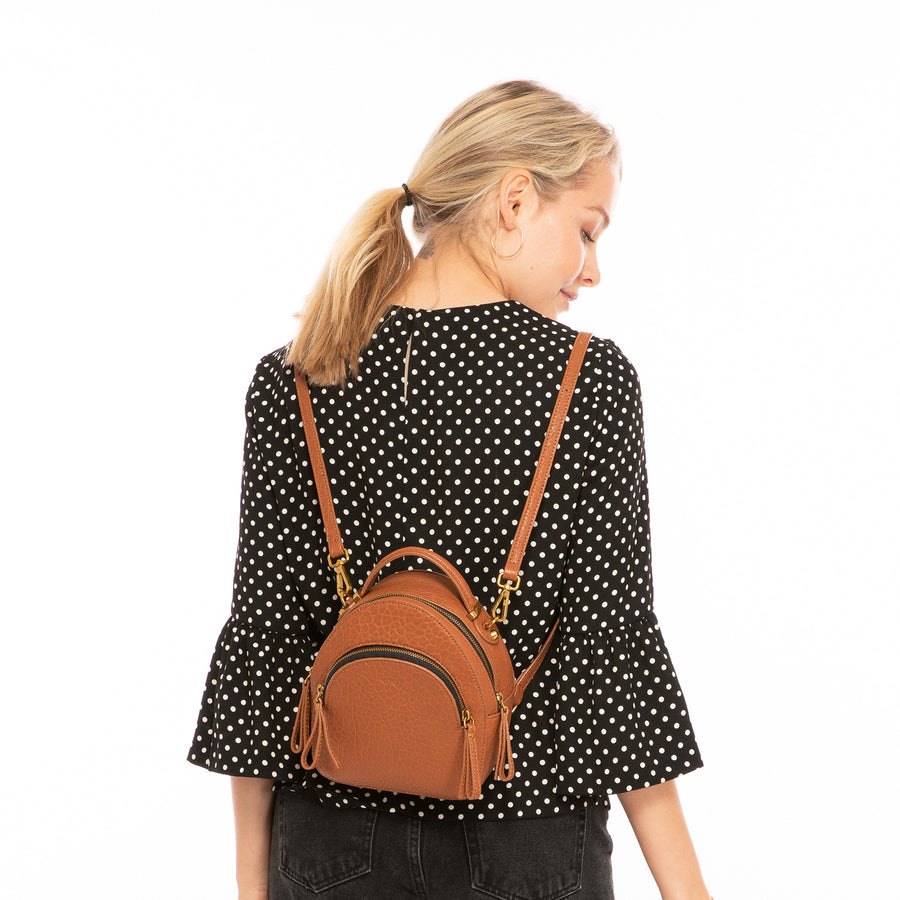 CARTER LT. Mini All Day Backpack, Cute Small Backpack Purse Bag (Wood Brown)  - Shop hellolulu Backpacks - Pinkoi | Small backpack purse, Day backpacks,  Fashion item